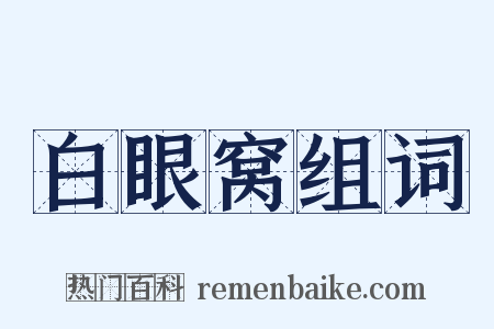 白眼窝组词是什么意思的图片
